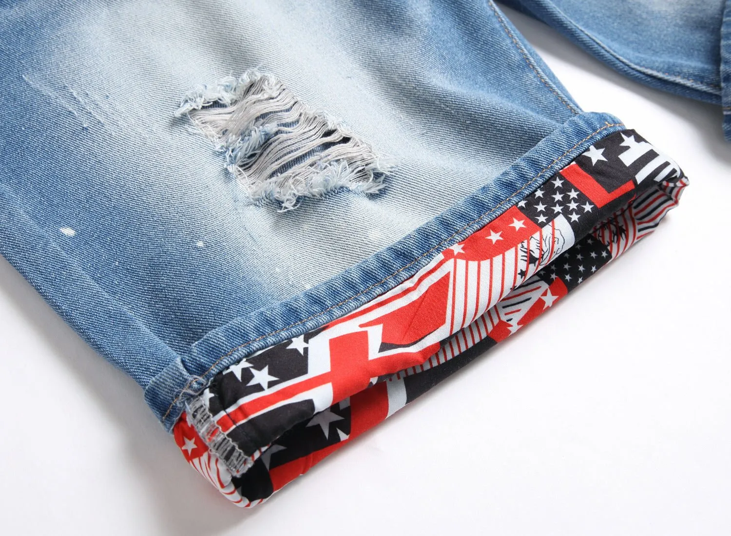 Trendy Ripped Shorts Jeans