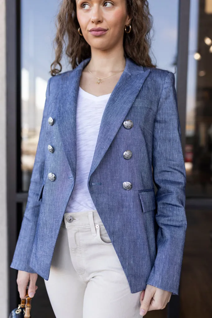 Veronica Beard Miller Dickey Jacket, Blue Melange