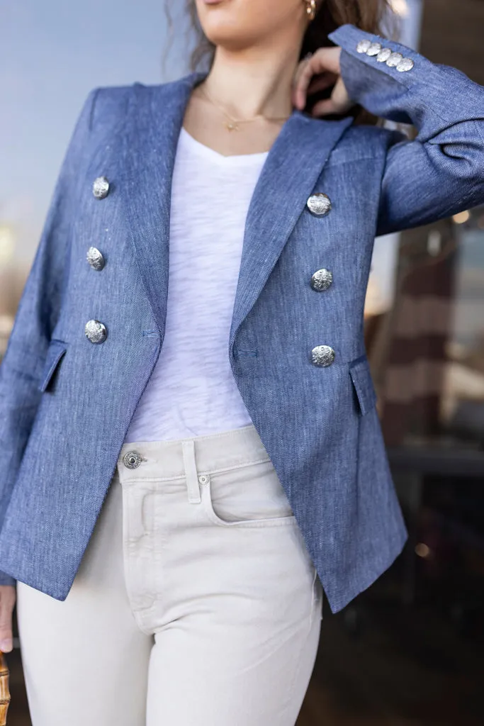 Veronica Beard Miller Dickey Jacket, Blue Melange