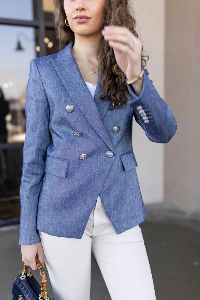 Veronica Beard Miller Dickey Jacket, Blue Melange