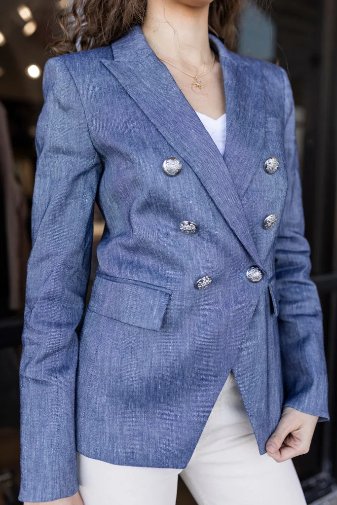 Veronica Beard Miller Dickey Jacket, Blue Melange