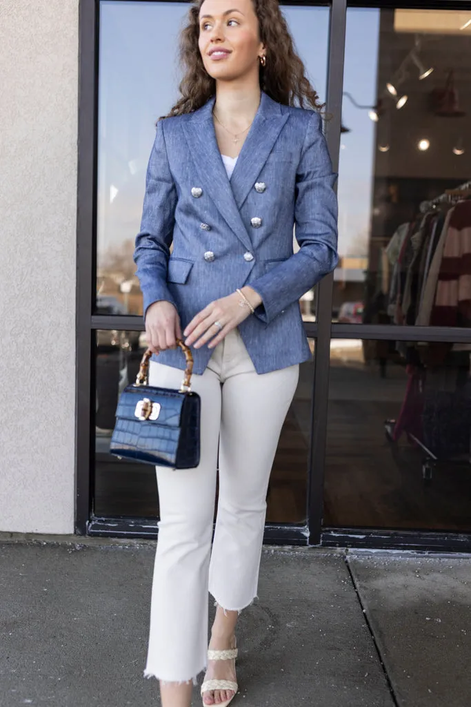 Veronica Beard Miller Dickey Jacket, Blue Melange