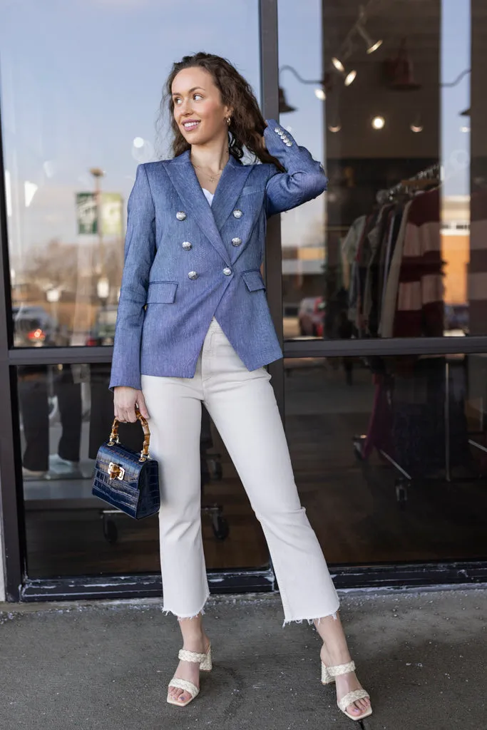 Veronica Beard Miller Dickey Jacket, Blue Melange