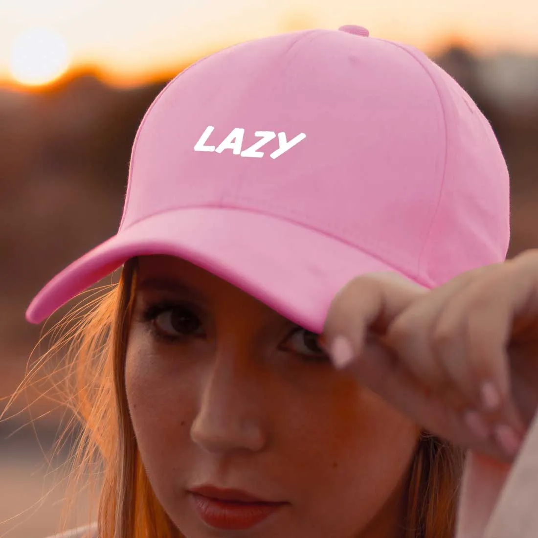 Women's Baseball Cap with Text - Pink