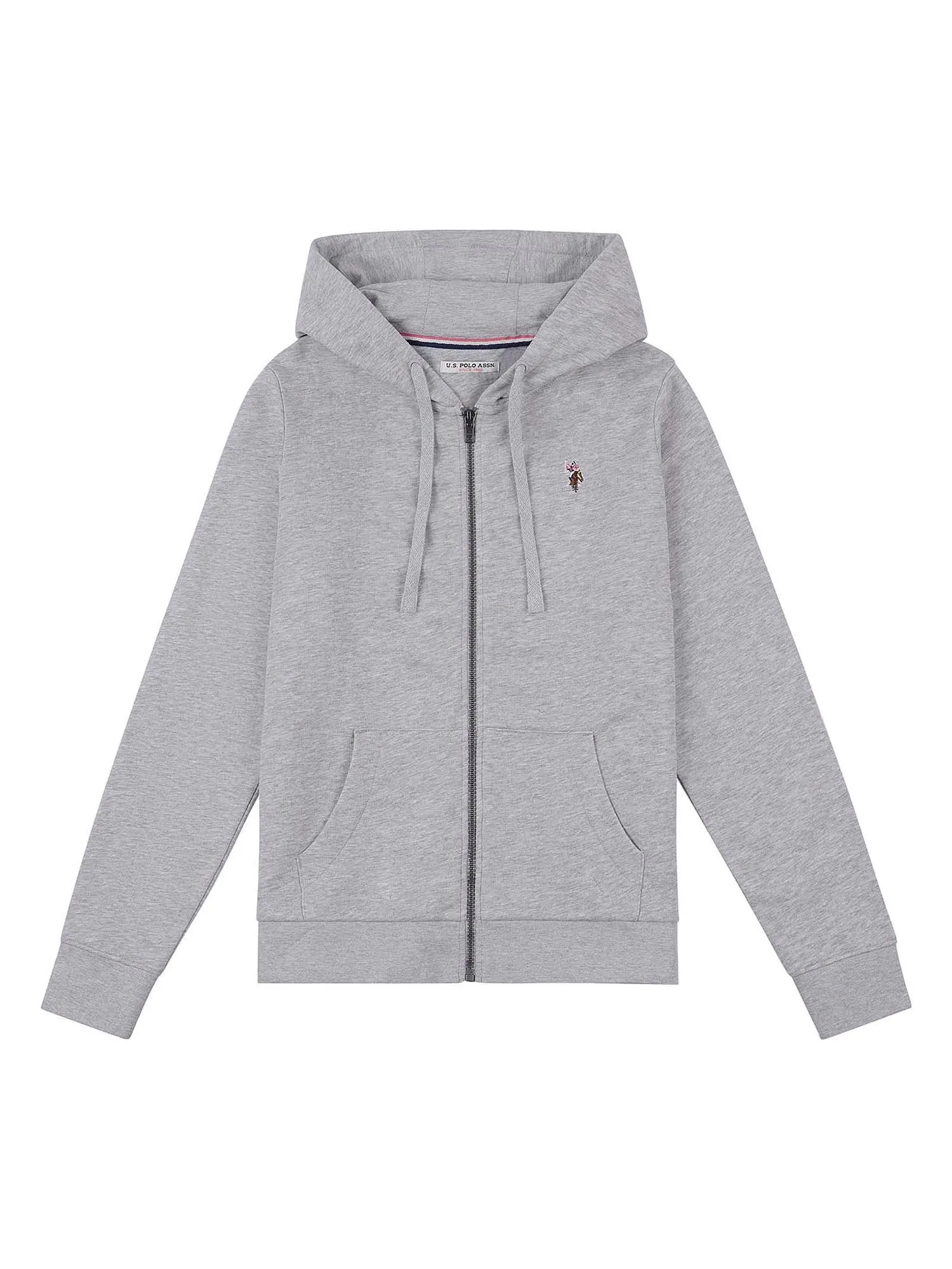 Womens Zip-Through Hoodie in Pearl Grey Marl