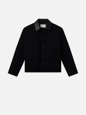 Woolen Workwear Jacket -- Black