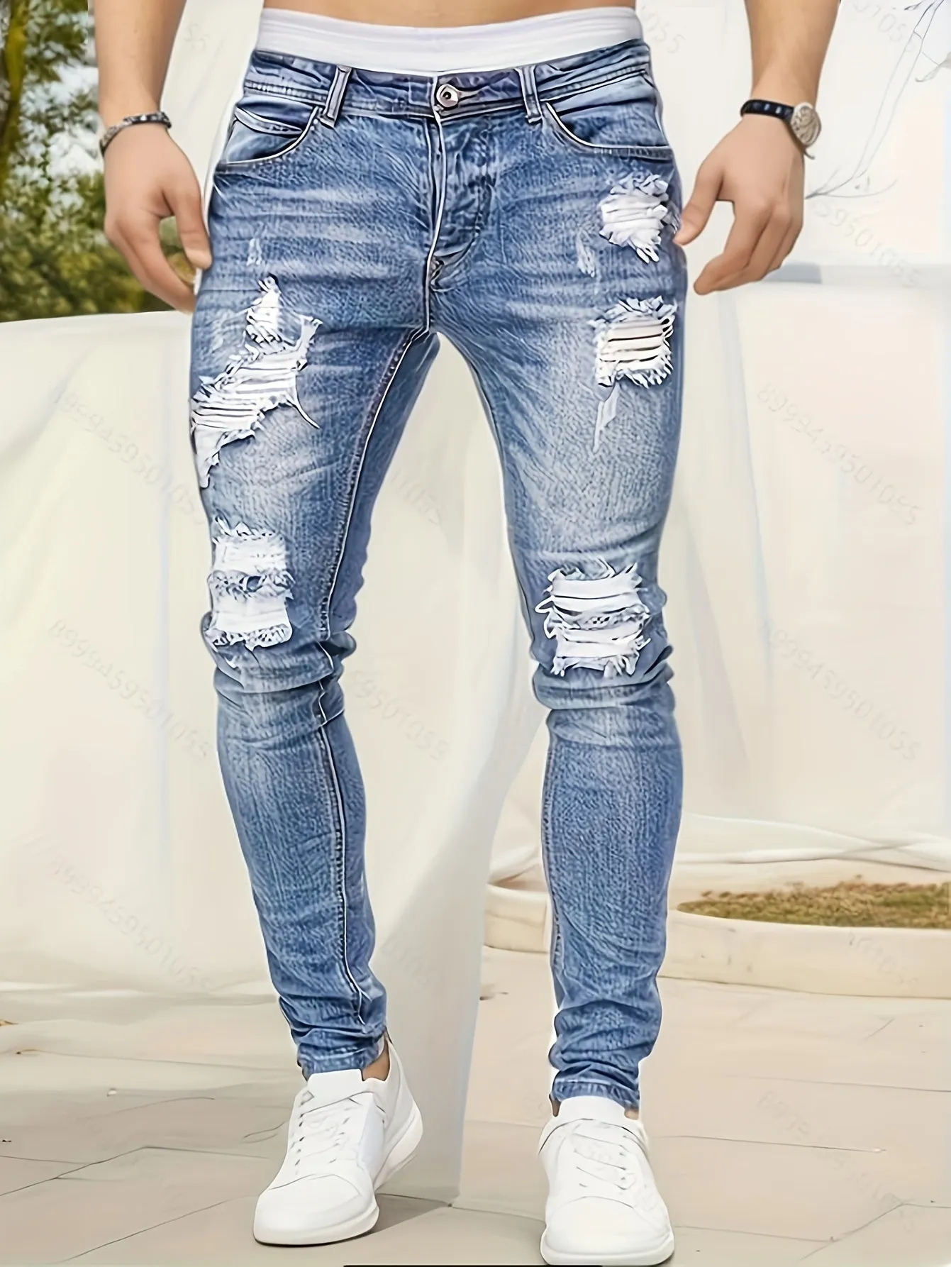 Zyren Jeans | Heren gescheurde jeans