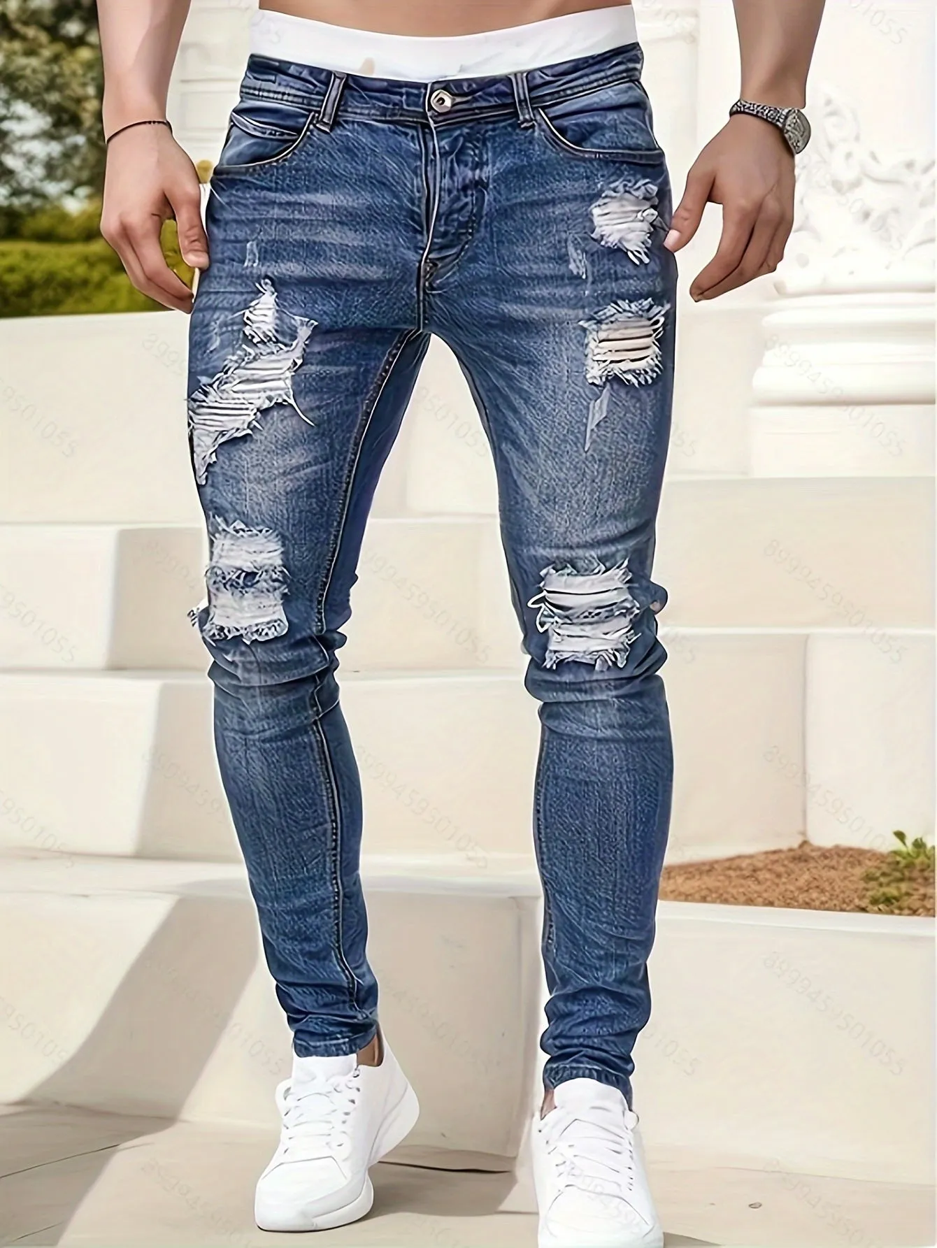 Zyren Jeans | Heren gescheurde jeans